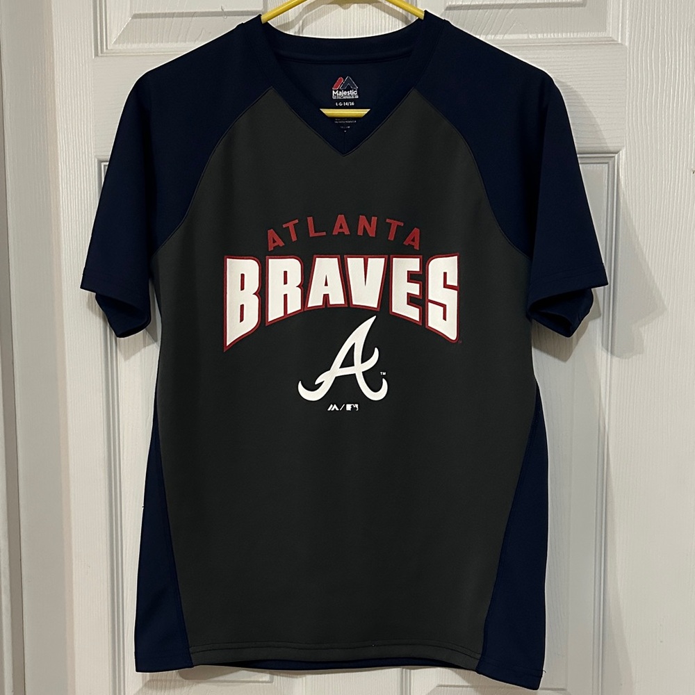 Majestic Atlanta Braves Navy and Black Tee